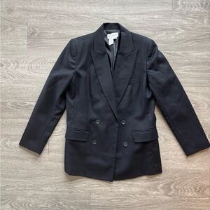 Vintage Navy Double-Breasted Blazer